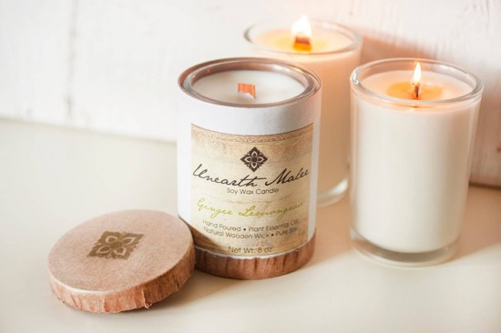 Ginger lemongrass aromatherapy candle