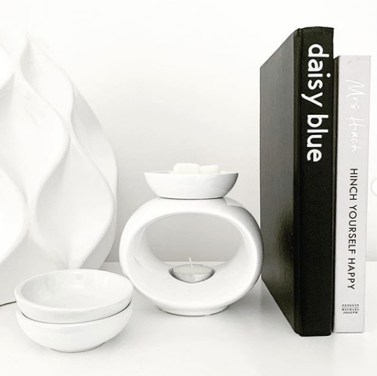 Rome trio ceramic wax burner white3